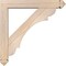 Ekena Millwork Olympic Arts and Crafts Smooth Bracket w/ Offset Brace, Douglas Fir, 5 1/2"W x 30"D x 30"H BKT0604X30X30OLY03SDF - alternate 4